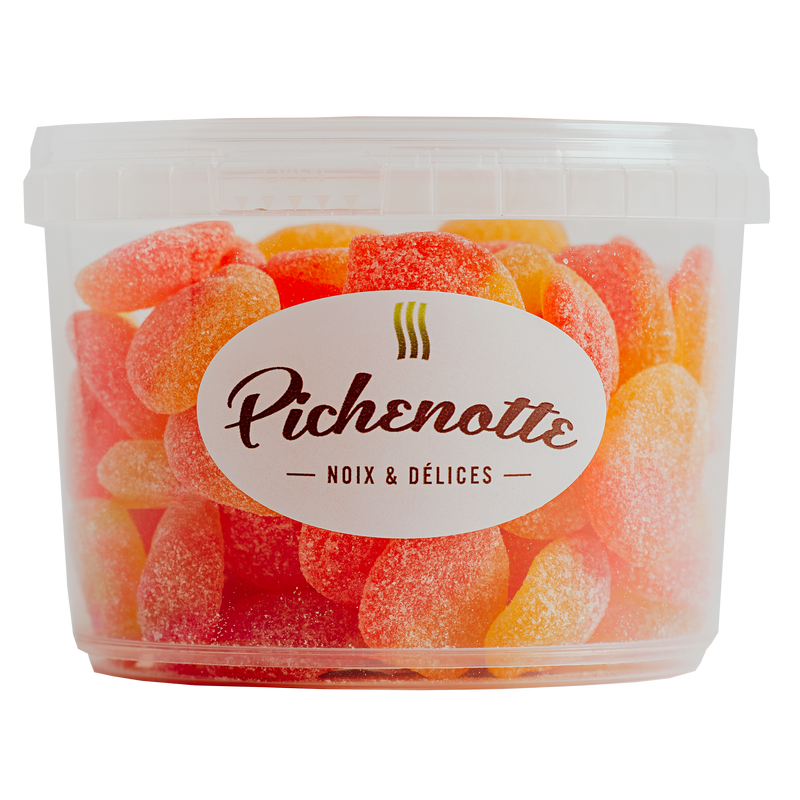 Pêches en tranches sablées